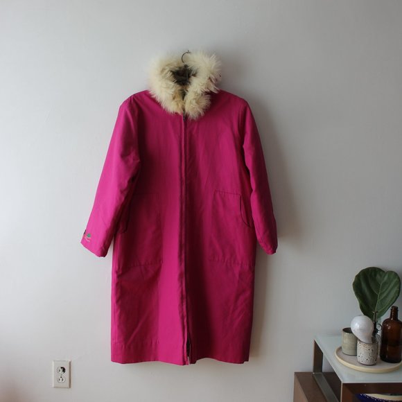 Vintage Pink Embroidered Long Coat - Picture 4 of 15
